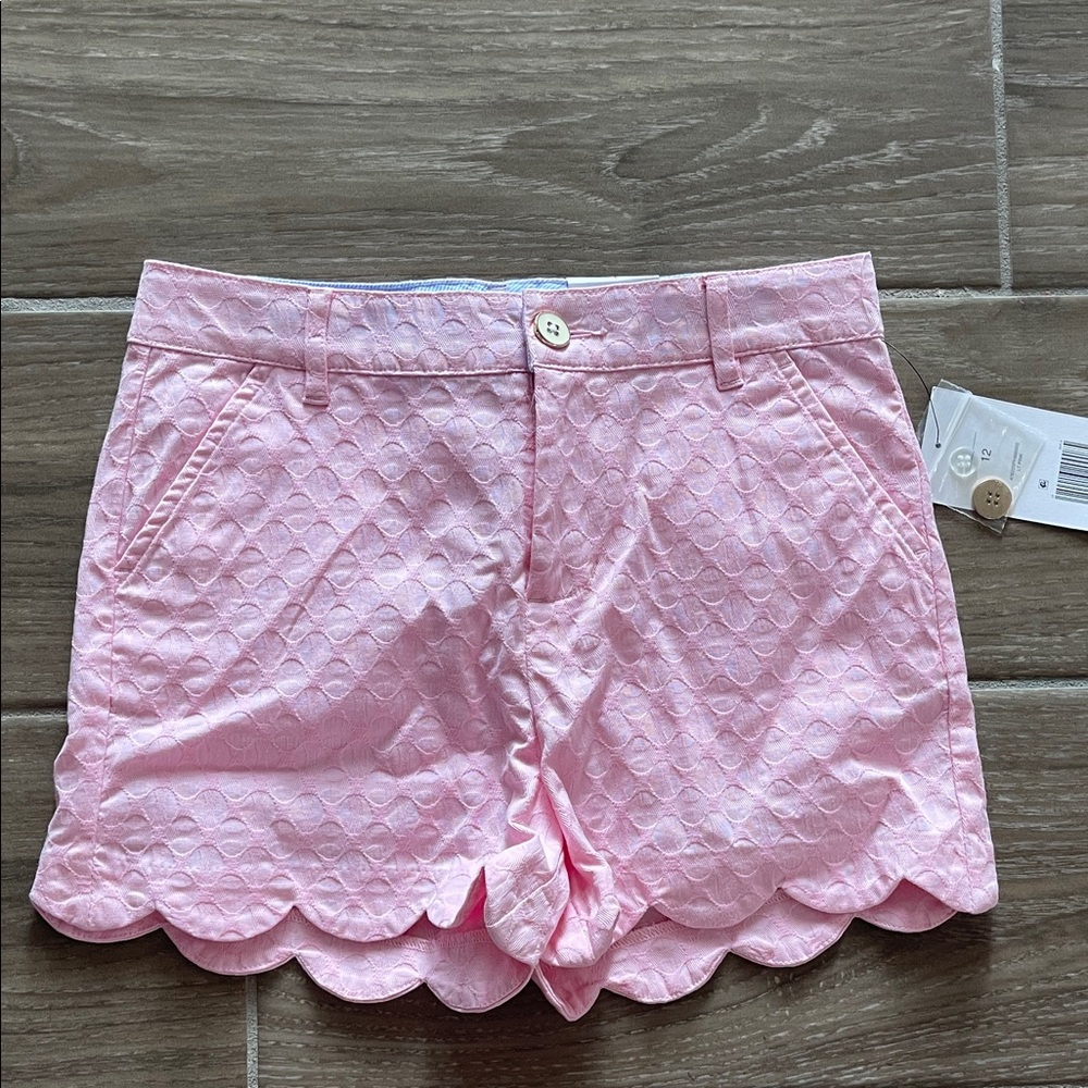 Pink Scalloped Girls Shorts size 12